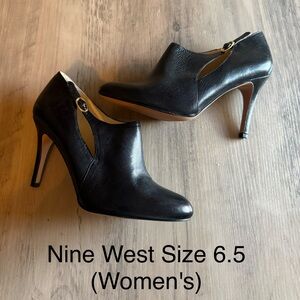 Nine West Elegant Black Leather Heels